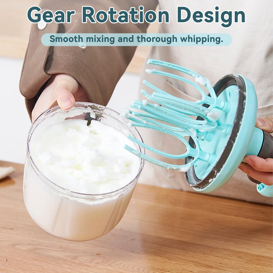 Handmixer für Sahne, Handkurbel Mixer Eierschläger Separator Kunststoff Handmixer Pusher Vielseitige