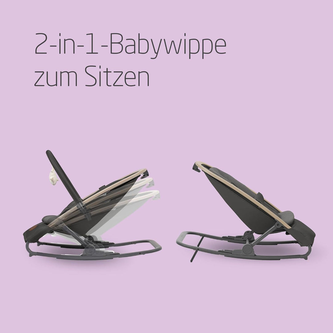 Maxi-Cosi Kori 2-in-1-Babywippe mit Spielzeugbogen, 0–2 Jahre, bis zu 15 kg, Baby Bouncer, 3 mit ein