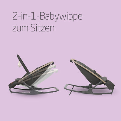 Maxi-Cosi Kori 2-in-1-Babywippe mit Spielzeugbogen, 0–2 Jahre, bis zu 15 kg, Baby Bouncer, 3 mit ein