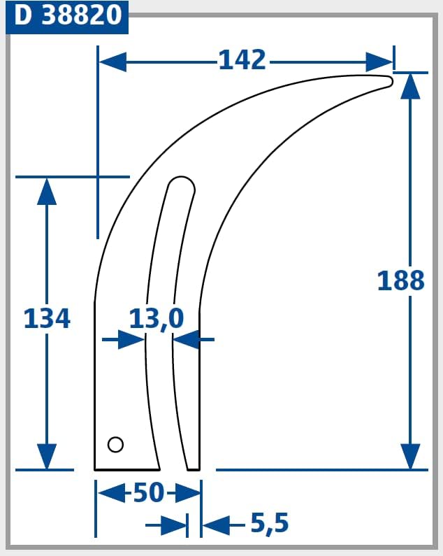Spaltkeil für Tischkreissäge DIN 38820 nach 100-250 mm / 2,5 mm