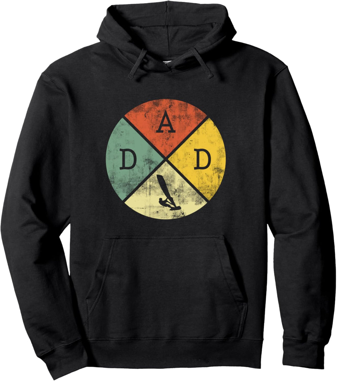 Windsurfing Dad Windsurfer Surfer Papa Vater Vintage Pullover Hoodie