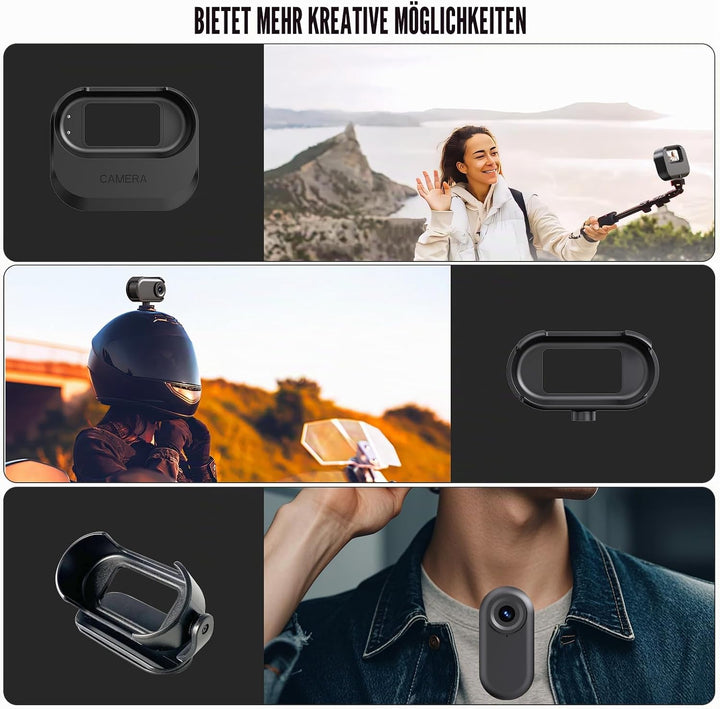 Mini Action Kamera, Tragbare Sportkamera und Magnetische Ladebox mit 1150mAh Batterie, 1080P Action