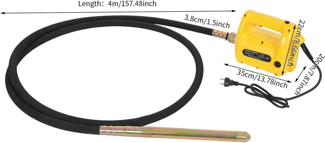 2300W 18000U/min Elektrischer Rüttler Elektrischer Betonrüttler Beton Rüttelflasche Handheld Rüttelf