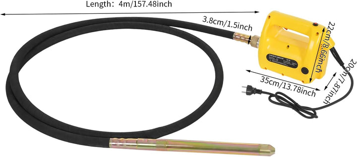 2300W 18000U/min Elektrischer Rüttler Elektrischer Betonrüttler Beton Rüttelflasche Handheld Rüttelf
