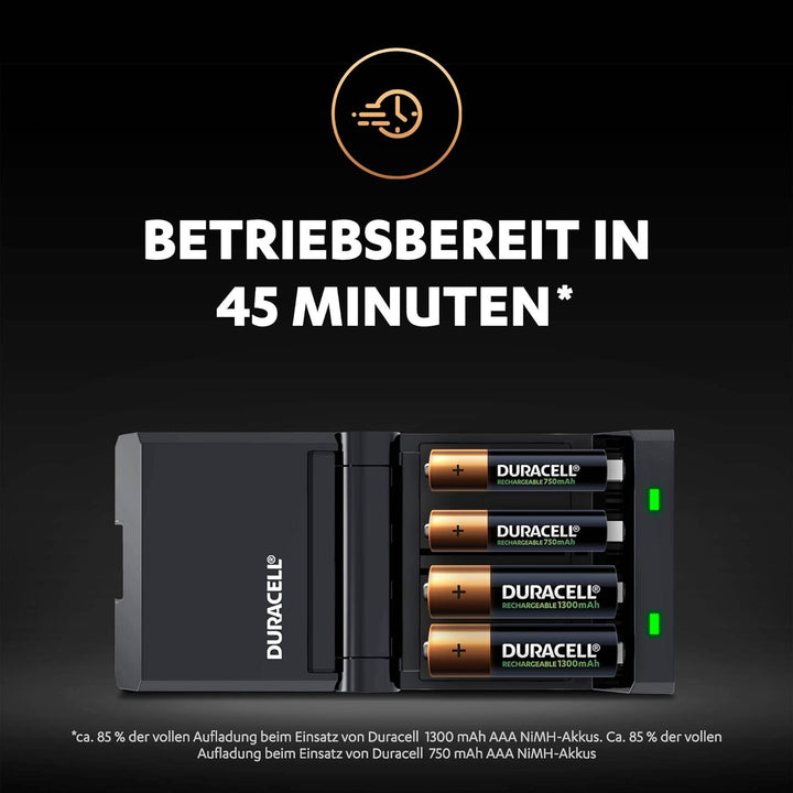 Duracell 45 Minuten Batterieladegerät, 1 Stck.