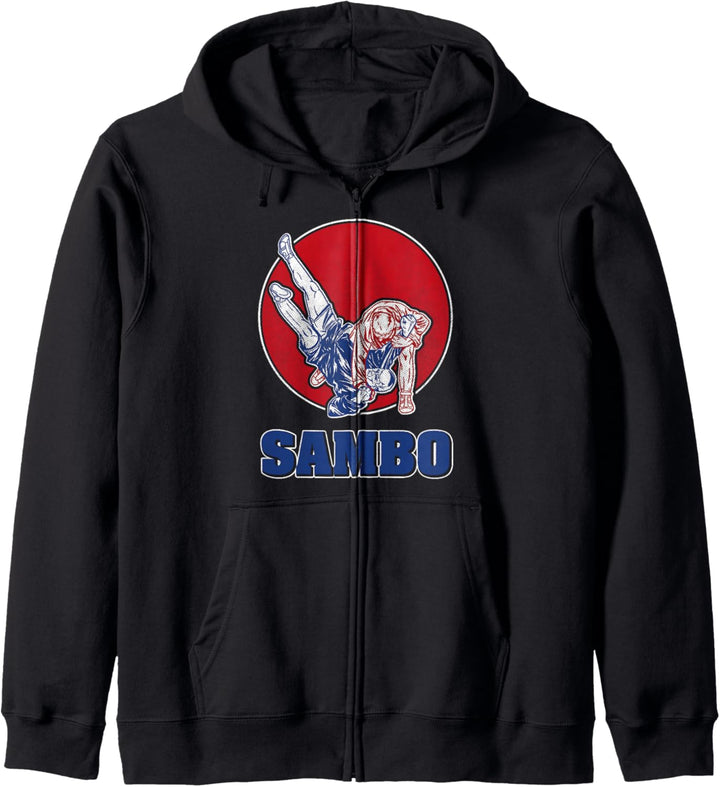 Sambo Ringen Kampfsport Russland Sowjetunion Kampfsportler Kapuzenjacke