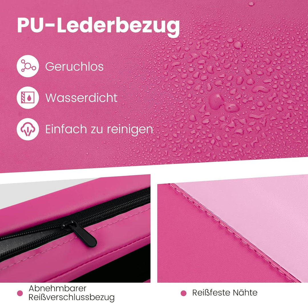 COSTWAY 300 x 120 x 5 cm Weichbodenmatte, Gymnastikmatte klappbar, Turnmatte aus PU mit Kletterversc