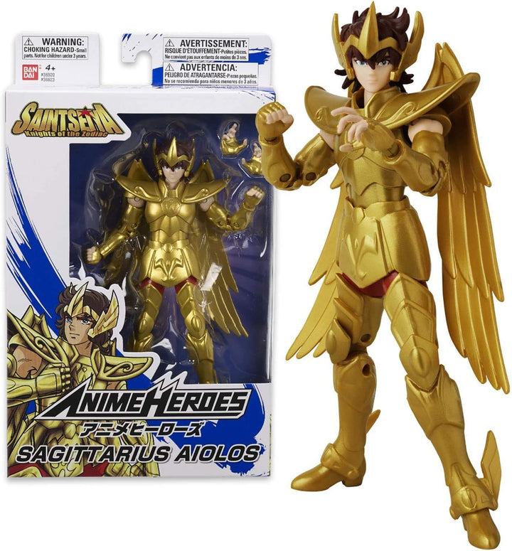 BANDAI Anime Heroes – Saint Seiya, die Krieger des Zodiac – Anime Heroes Figur 17 cm – Aiolos der Sa