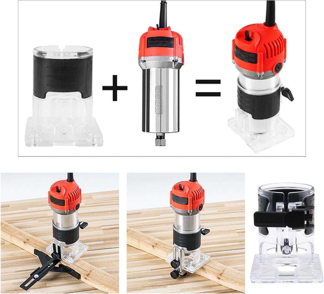 2x Holzbearbeitungs-Trimmer-Router-Basis für 65mm Innendurchmesser Kompatibel mit Makita-Router Tran