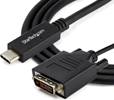 StarTech.com USB-C auf DVI Adapterkabel - USB Typ-C auf DVI Konverter / Adapter - 1m - 1920x1200, 1m