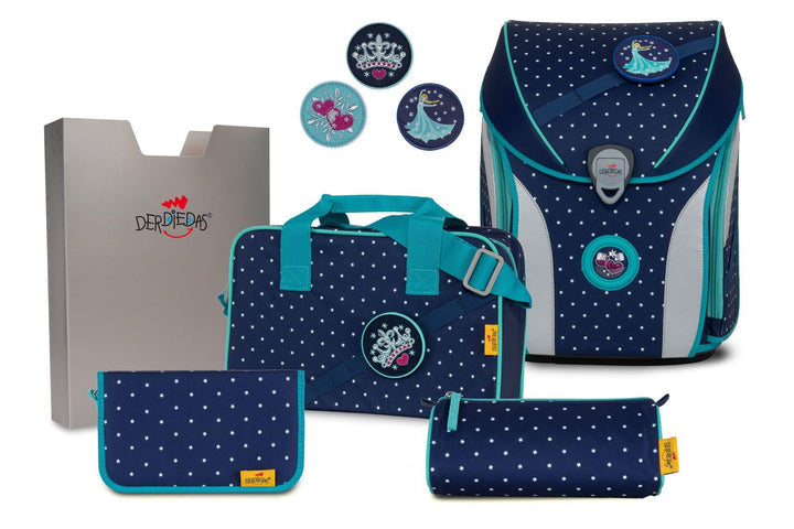 DerDieDas Schulranzen Set 5-TLG. Ergoflex MAX Buttons Star Princess