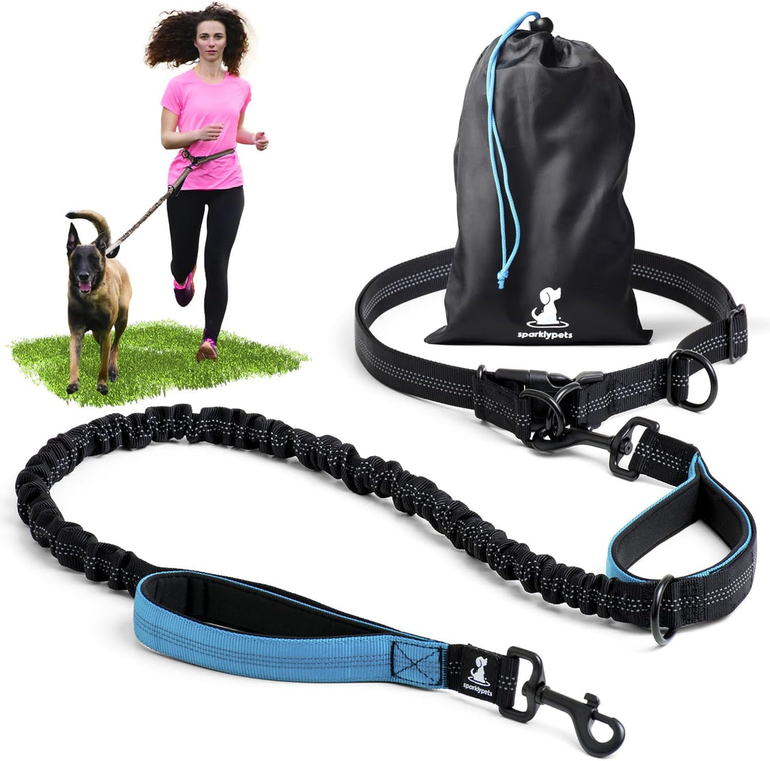 Joggingleine für Hunde zum Laufen, Joggen, Wandern | 2 in 1 Joggingleine und Normale Hundeleine für