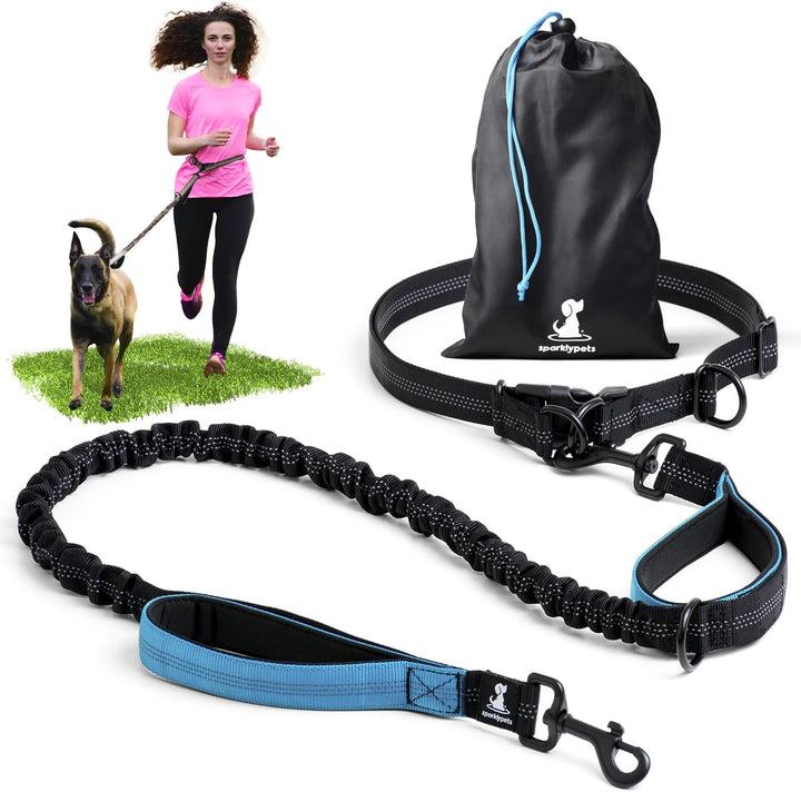 Joggingleine für Hunde zum Laufen, Joggen, Wandern | 2 in 1 Joggingleine und Normale Hundeleine für