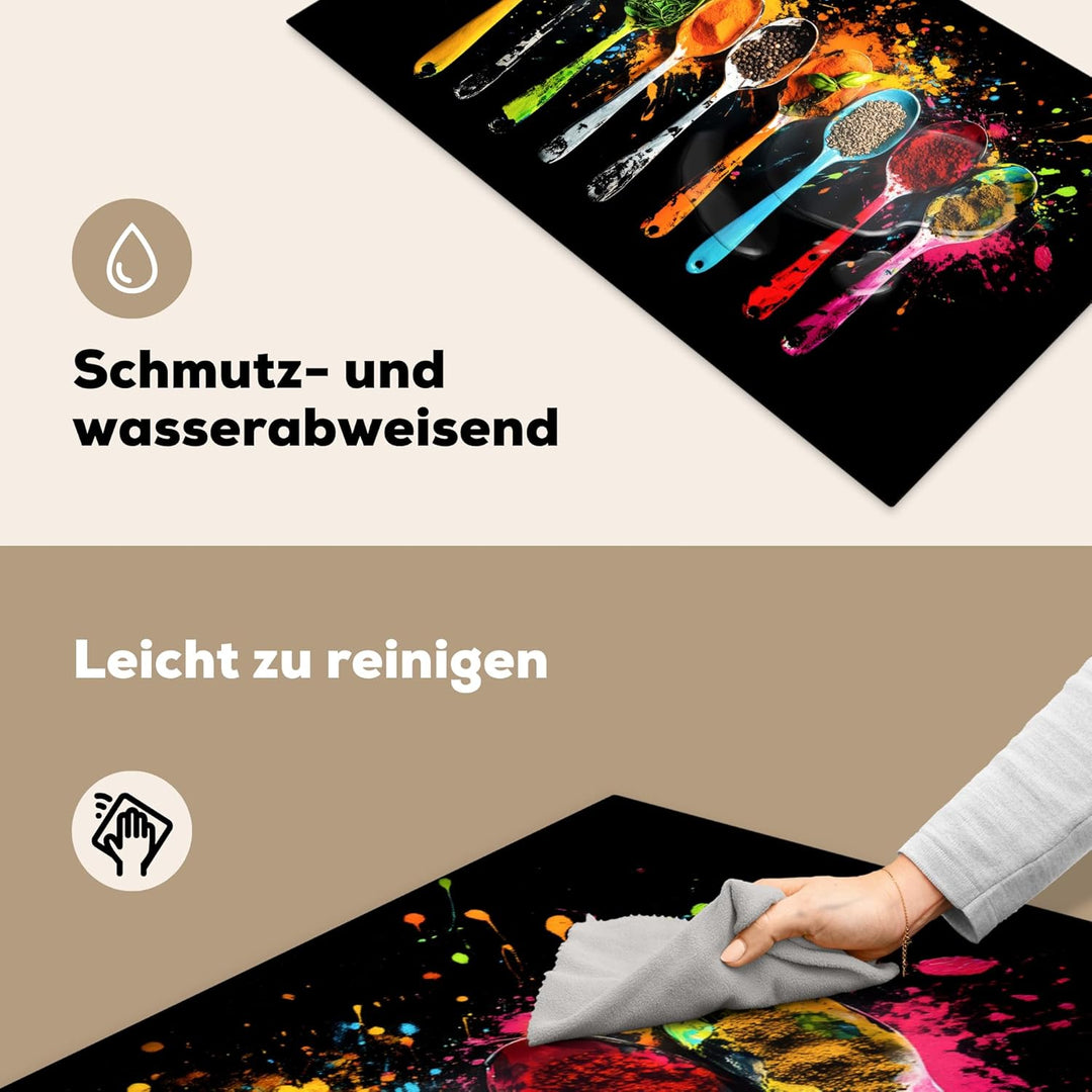 Herdabdeckplatte 90x52 cm Einteilig Herdabdeckung Abdeckplatte für Ceranfeld Abdeckung Induktionskoc