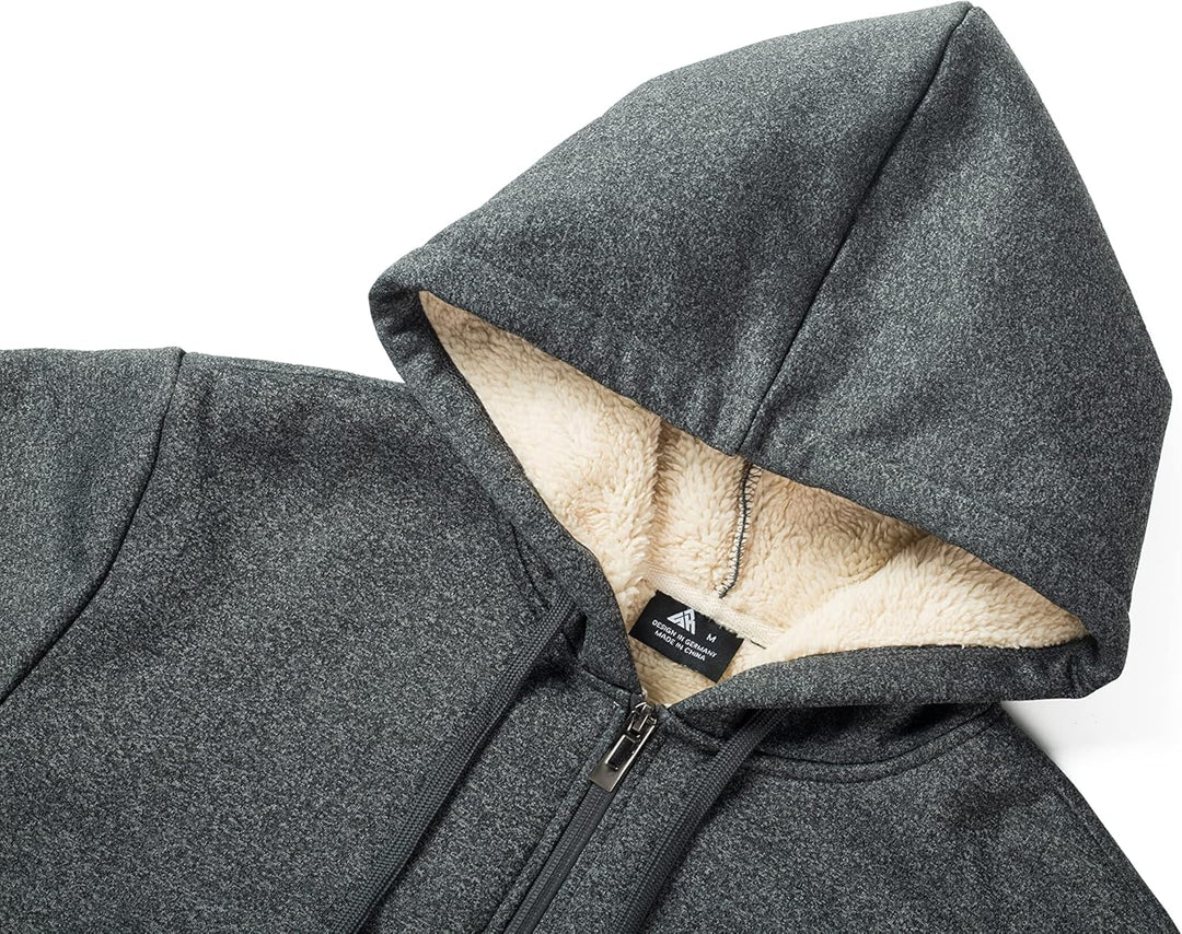 igeekwell Herren Hoodie, Herren Reissverschluss Kapuzenpullover Fleece Kapuze Casual Sweatshirt Clas