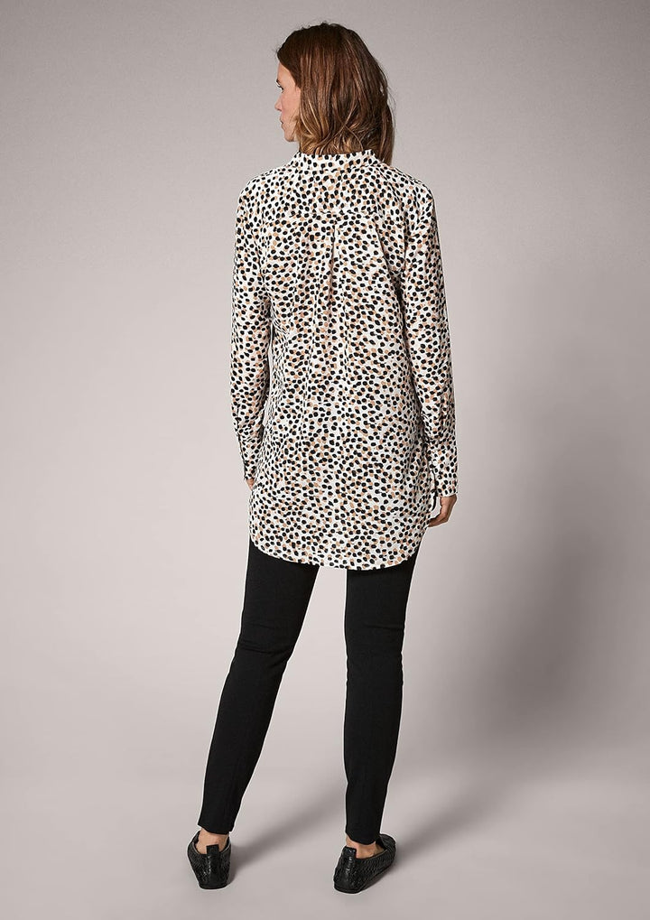 comma Damen Bluse 36 Mehrfarbig (Leo Dots Print 01b6), 36 Mehrfarbig (Leo Dots Print 01b6)