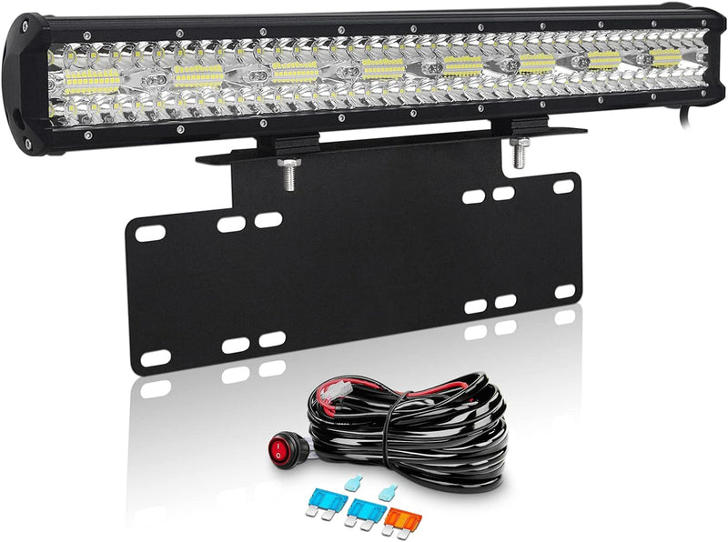 Willpower 23 Zoll 58CM 480W Led Arbeitsscheinwerfer Bar + Kennzeichenhalter + Kabelbaum Led Scheinwe