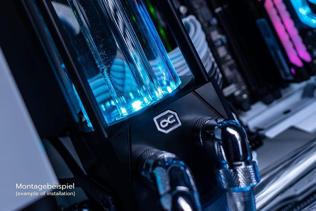 Alphacool 15382 Eisbecher Aurora D5 Acetal/Glas - 150mm Ausgleichsbehälter AGB Wasserkühlung