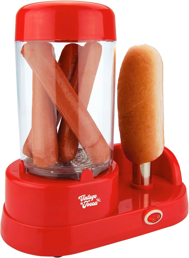 JOCCA - Hot Dog Maker, 350W Leistung, Edelstahl-Stab, Platz für 6 Würstchen, Perfekt für Partys, Ges
