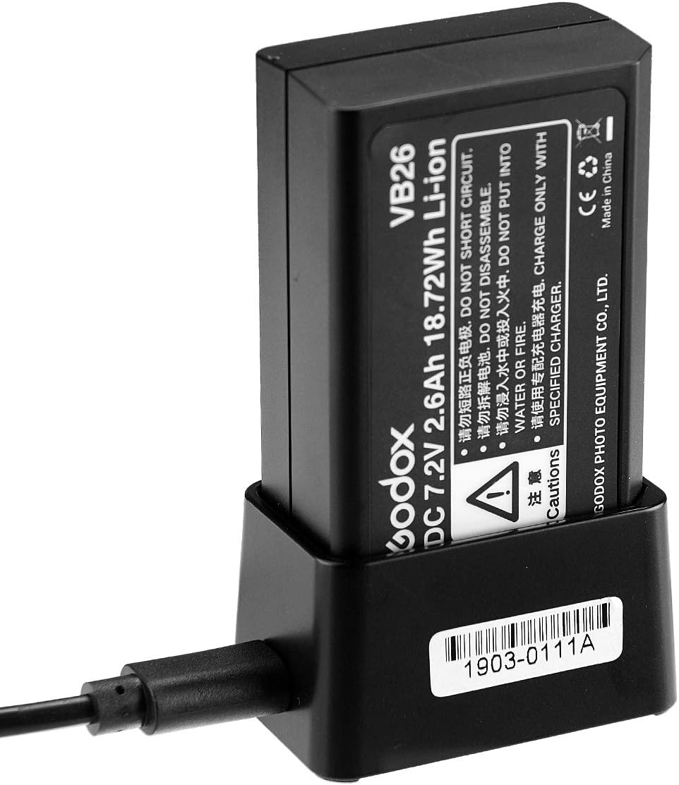 FOMITO Godox V1-F für Fujifilm 2,4 G TTL-Li-Ion-Rundkopf-Blitz-Blitzkamera, 76 W GN92 1/8000 HSS, 1,