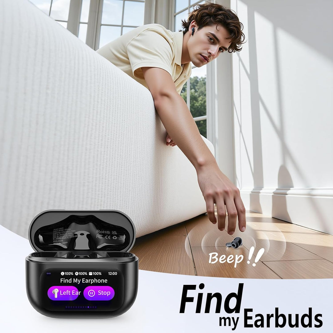 Touchscreen Bluetooth Kopfhörer, 2026 In Ear Kopfhörer Kabellos Bluetooth 5.4 mit ANC+ENC Noise Canc