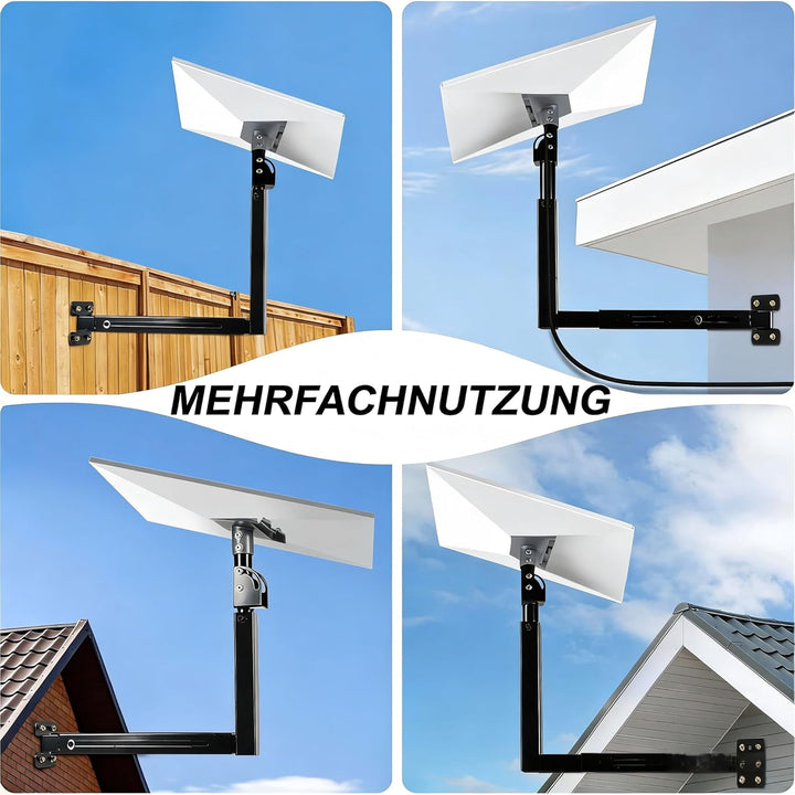 Starlink Mount | Verstellbare Starlink Wandhalterung Gen 3 mit Teleskop-Haltearm | Rostfrei | Wetter