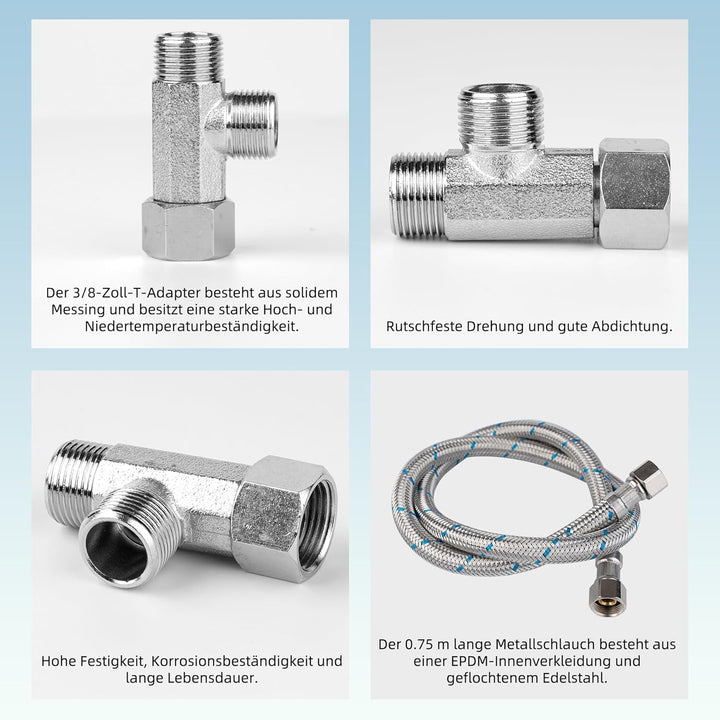 Hibbent Bidet Aufsatz mit Süsswasser – Slim Nicht Elektrisch Bidet Einsatz Für Toilette mit,Doppel D