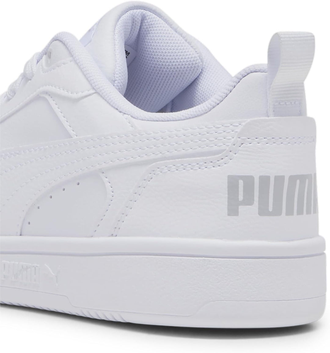 PUMA Unisex Kinder Rebound V6 Lo Jr Sneaker 35.5 EU White Cool Light Gray, 35.5 EU White Cool Light