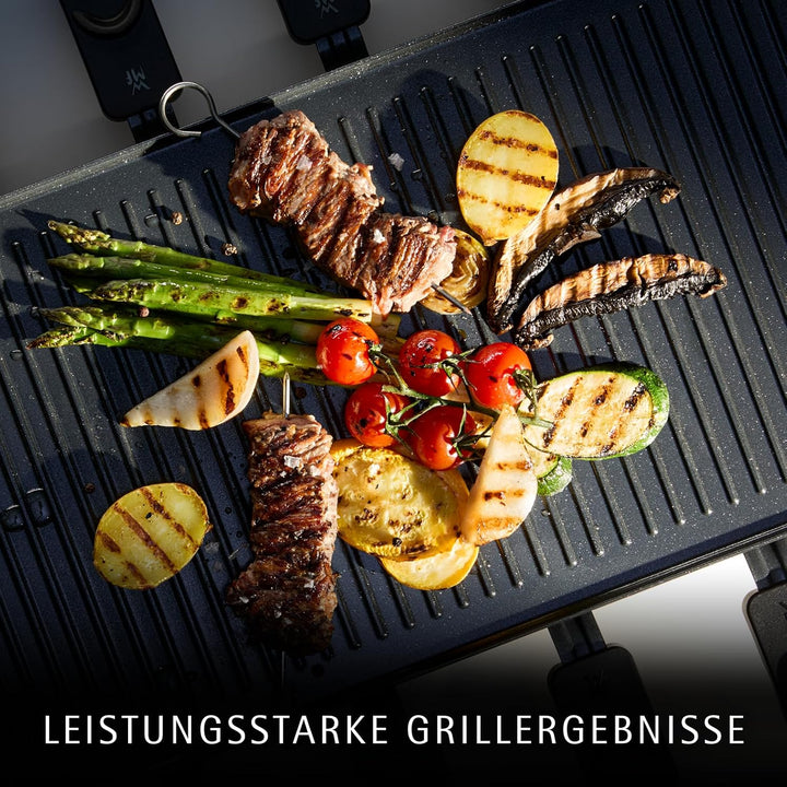 WMF Lono Selection Raclette Grill 8 Personen – Hochwertiger Cromargan Edelstahl, 1500W Leistung, ker
