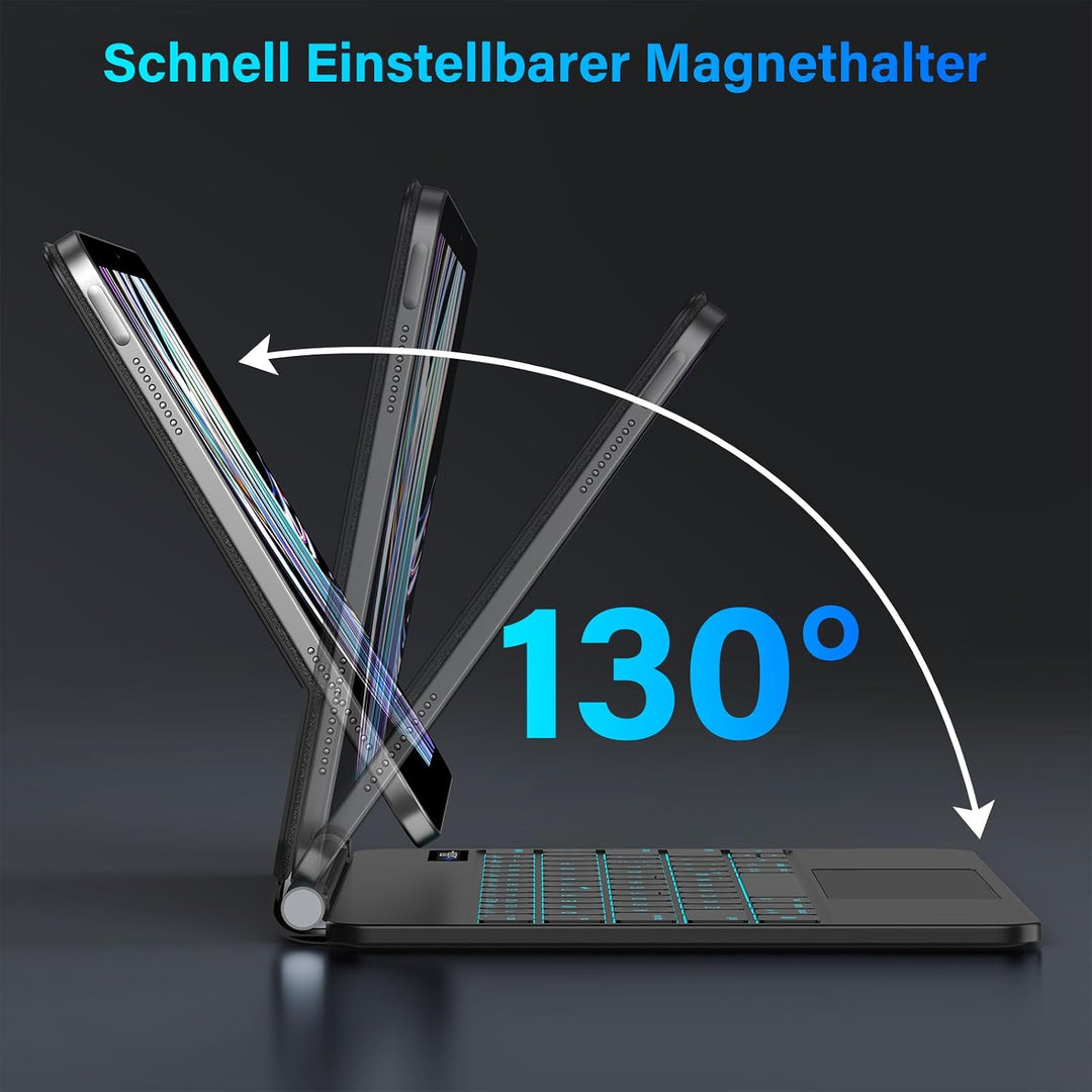 aMZCaSE Magnetische Tastatur Hülle für iPad Air 5/4,Air 11 Zoll M3/M2 (2025/2024),Magic Keyboard mit