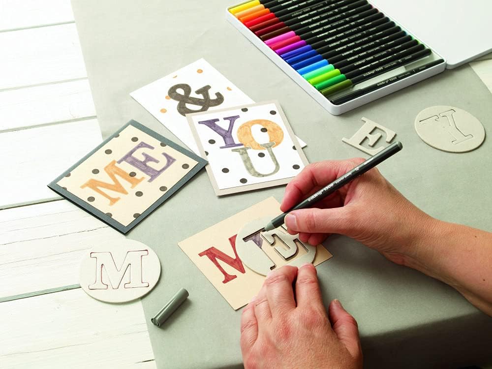 edding 1300 Fasermaler medium - mehrfarbig - 40 Stifte - Rundspitze 2 mm - Filzstift zum Zeichnen un