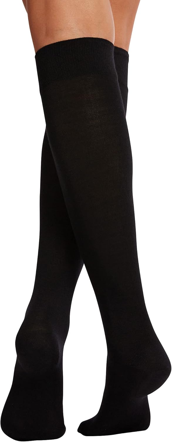 Wolford Damen Merino Knee-Highs Kniestrümpfe M Schwarz, M Schwarz