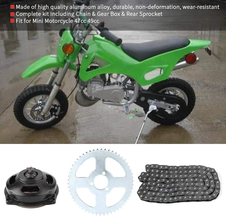 T8F Motorradkette Standard Rollenkette 6T Getriebe Kettenradsatz für Mini Motorrad 47cc 49cc