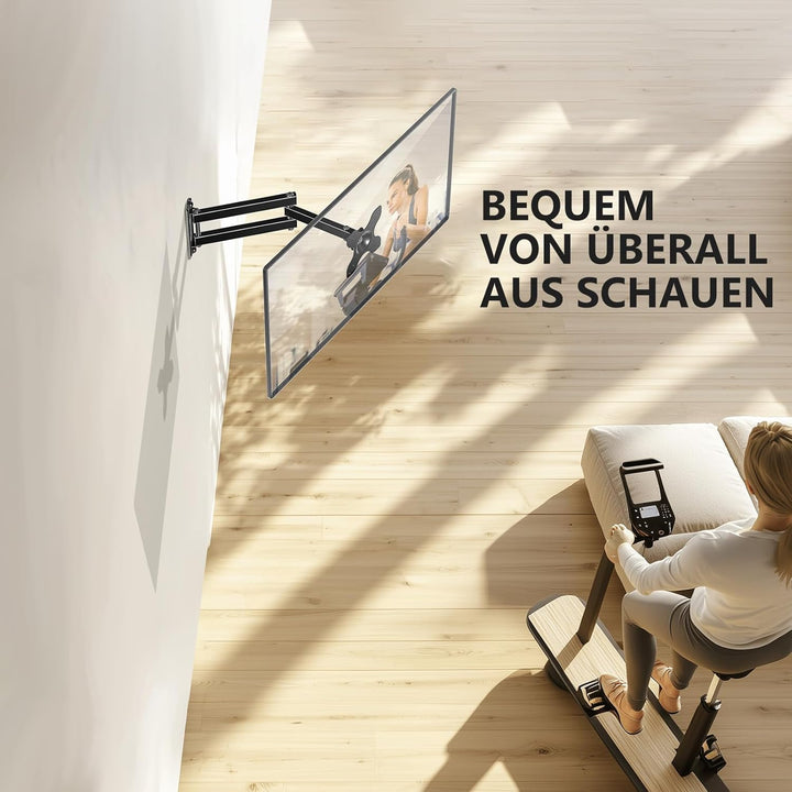 WALI Vollbewegliche TV Wandhalterung, Schwenkbar, Neigbar &amp; Drehbar, für 13-32 Zoll LED/LCD/OLED TV