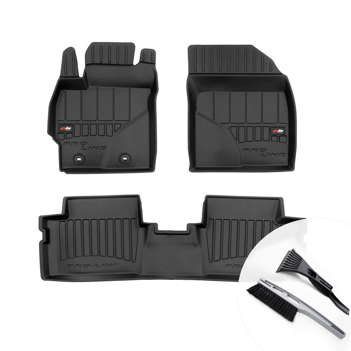 moto-MOLTICO 3D Gummimatten Auto Fussmatten Gummi Automatten 3-teilig Set - passend für Toyota Auris