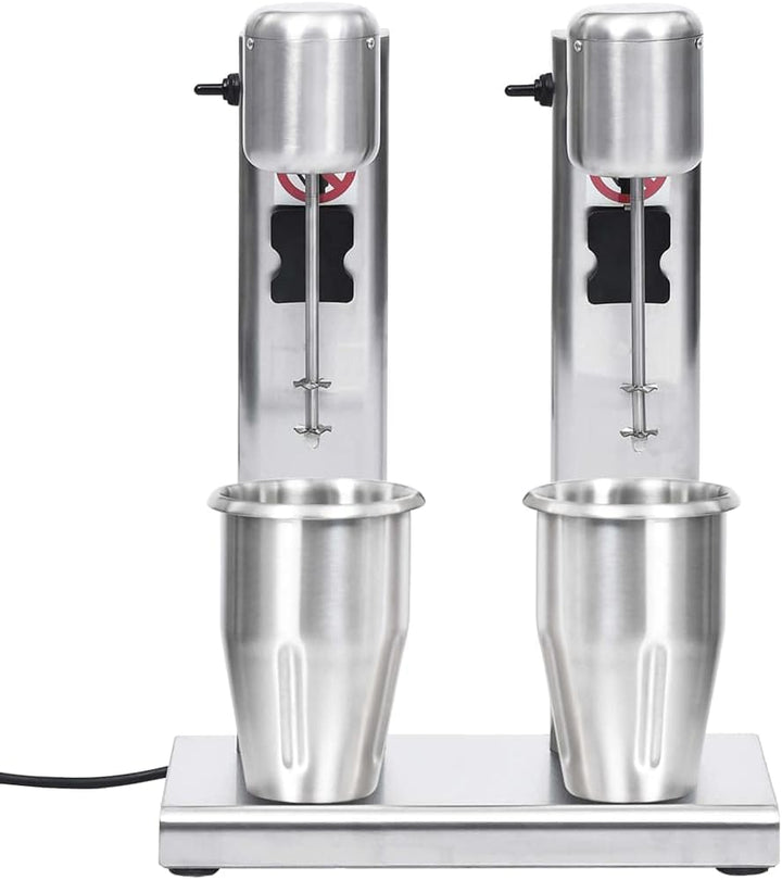 vidaXL Milchshaker mit 2 Bechern Eiweissshaker Standmixer Eiweiss Shaker Getränke Drink Mixer Milksh