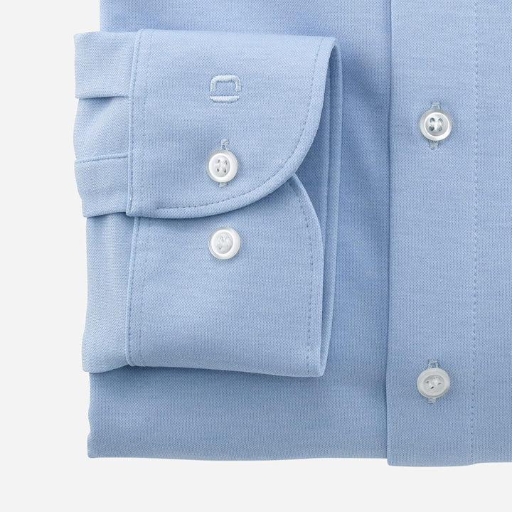 OLYMP Herren Businesshemd Level Five 24/Seven,Einfarbig,Body fit,Kent-Kragen 39 Bleu 11, 39 Bleu 11