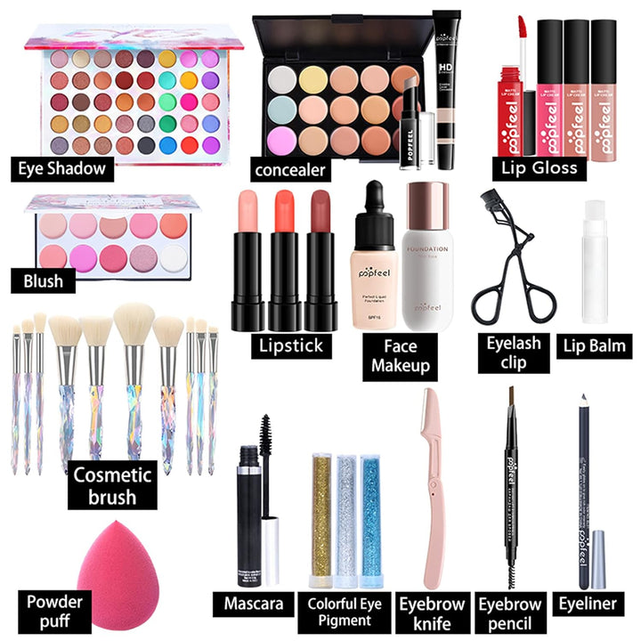 FantasyDay Multifunktions Exquisite Make-up Geschenkset Kosmetik Schmink Kit für Gesicht, Augen und