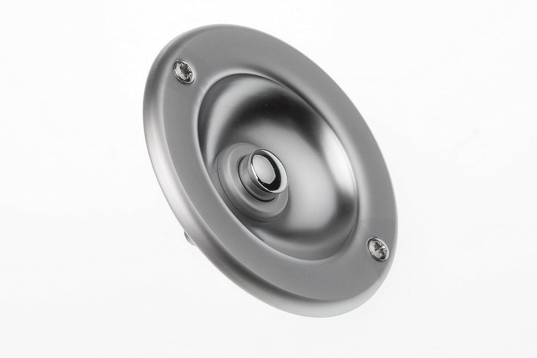 HUBER Unterputz Klingeltaster 1-fach aus Messing rund - Türklingelknopf - Haustürklingel Unterputz a