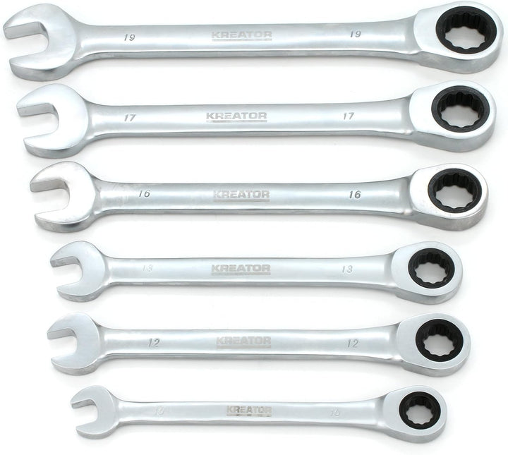 KREATOR KRT500013 - Set combi llaves trinquete 6p
