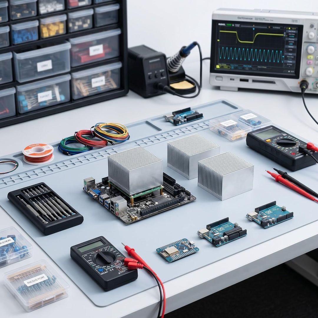 Aluminium Pin Fin Kühlkörper Eloxiert für LED Elektronik und CPU Modul 60x60x39mm, 4 Stück (Ohne Kle
