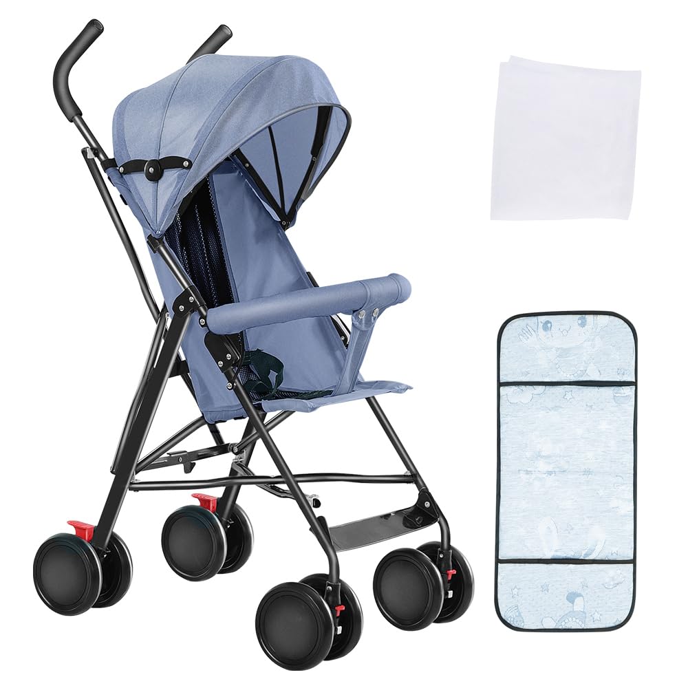 OHMG Kinderwagen CITY Buggy Kinderbuggy klappbar Sportwagen Faltbar 360° Räder Inkl. Sonnen- und Mos