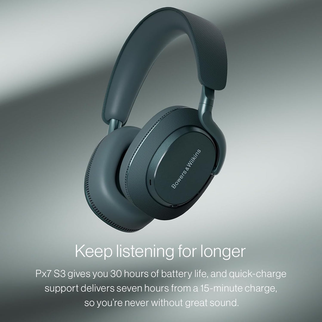 Bowers & Wilkins Px7 S3 Over-Ear-Kopfhörer mit Geräuschunterdrückung, kabellos, aptX™ Lossless, Schn