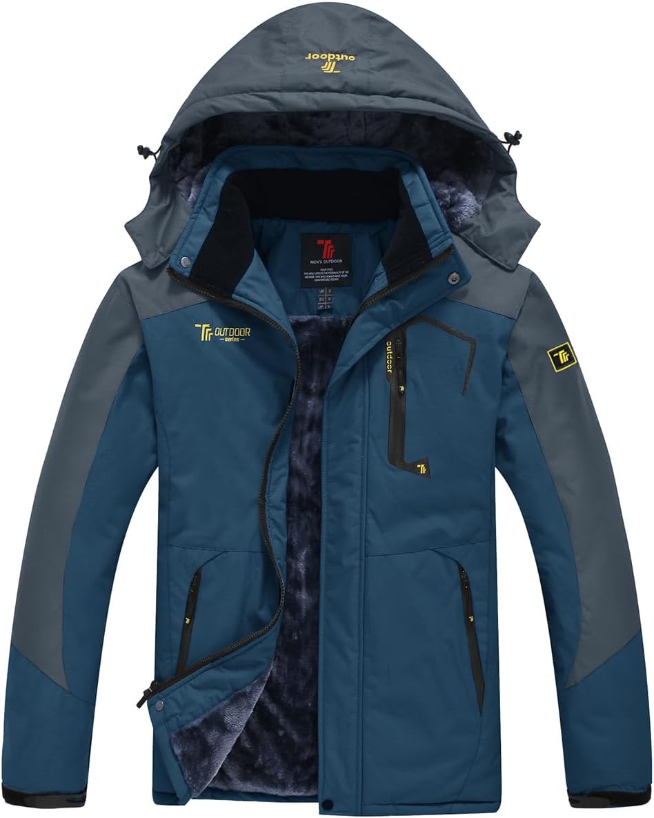 Herren Winter Fleecejacke Warm Jacke Softshelljacke Atmungsaktiv Outdoor Skijacke Winddichte Wasserd