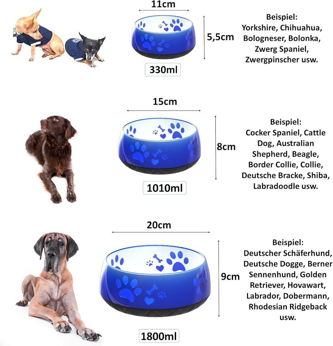 Hundenapf kleine Hunde/Hundenapf grosse Hunde/Futternapf Hund/Trinknapf Hund/S/M/L rutschfest (M 101