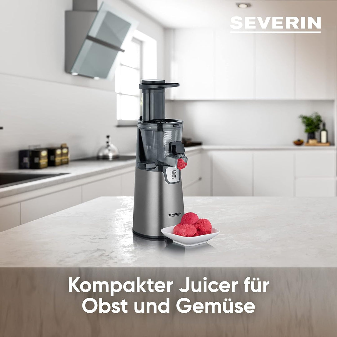 Severin Slow Juicer ES 3571 – Entsafter für Saft, Sorbet, Eis, Marmelade uvm. – elektrische Saftpres