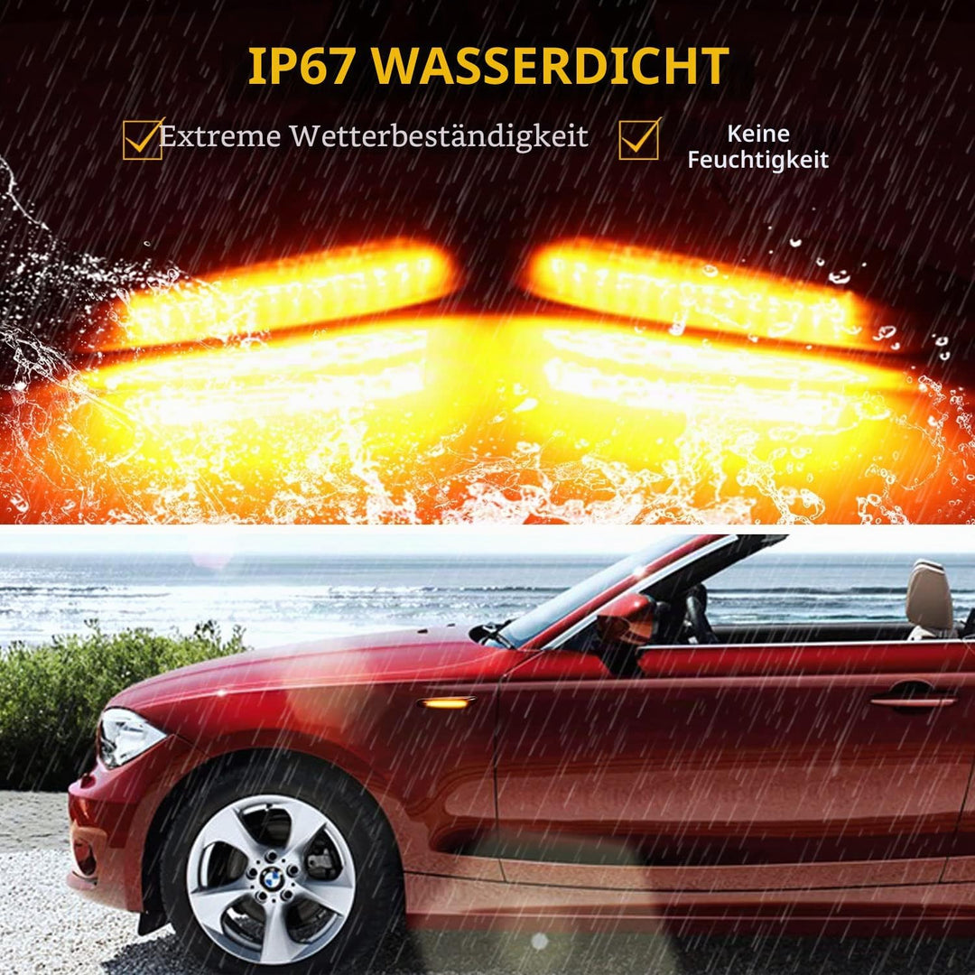 Asasytal Blinker Seitenblinker, Gelb Ultra Heller Seitenblinkleuchten E8 Auto Seitenlichter Set Komp