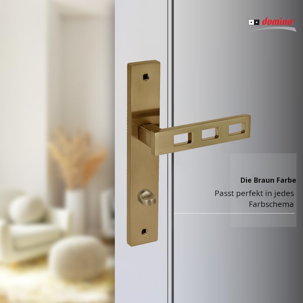 domino Türgriff 78 Drückergarnitur WC - Badezimmer Set Links & Rechts Türbeschlag für WC/Badezimmert