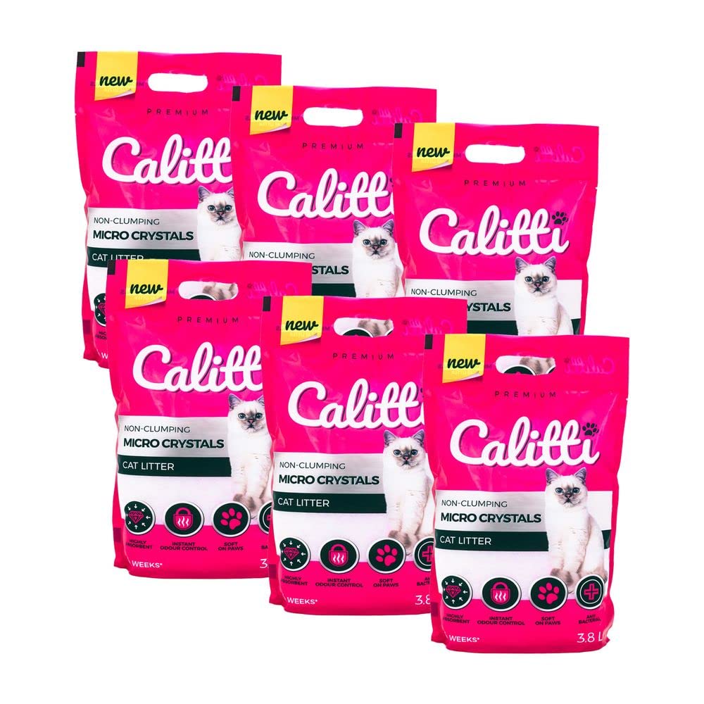 KAHU by CALITTI Micro Silikat Katzenstreu • Premium Crystals Silikatstreu • Saugstark Kiselgel • Kat