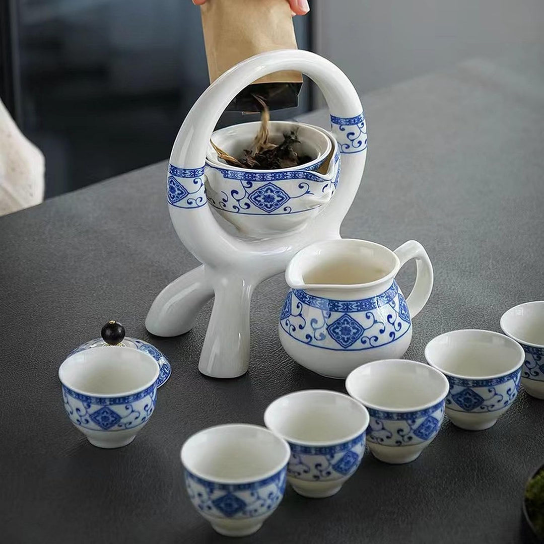 Hochwertige Chinesische Tee-Set-Geschenkbox, Rotierendes Kung Fu Tee-Set, Reines Handfeuern, Mit Rot